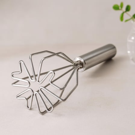 AKLLIBYİ98 Kalp Şekilli Metal Patates Ezici 26 cm (Krom Saplı, 9 cm Başlık) HMNG98