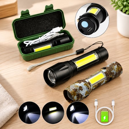 AKLLIBYİ98 USB Şarjlı El Feneri 2 in 1 HMNG98