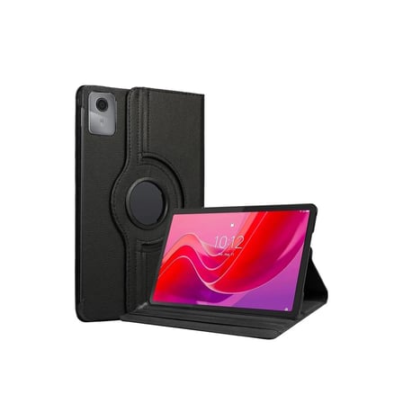 AKLLIBYİ98 Lenovo Tab M11 Tb330fu 360 Tablet Deri Kılıf - Siyah HMNG98