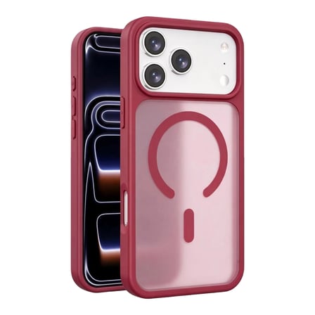 AKLLIBYİ98 Joko Apple İphone 18 Pro Jota Magsafe Kapak - Bordo HMNG98
