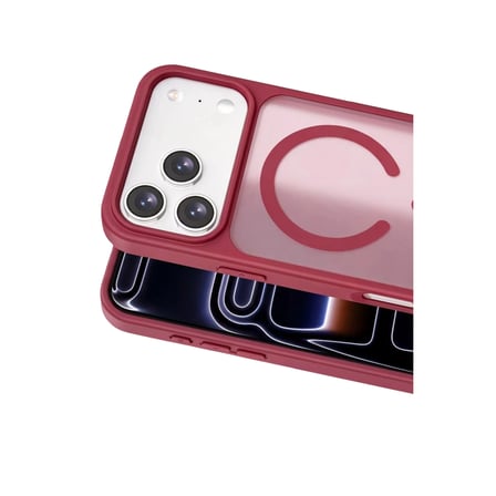 AKLLIBYİ98 Joko Apple İphone 18 Pro Jota Magsafe Kapak - Bordo HMNG98
