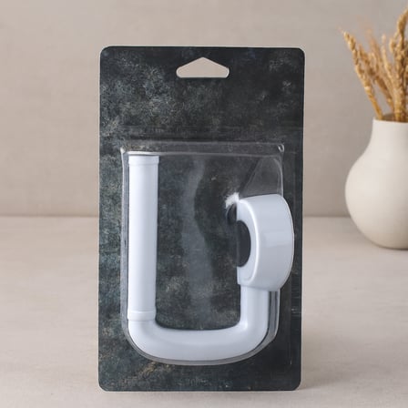 AKLLIBYİ98 Beyaz Plastik Tuvalet Kağıtlığı (Yapışkanlı & Vidalı) - HMNG98