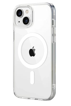 AKLLIBYİ98 Apple iPhone 14 Combo Sert Şeffaf Magsafe Kapak - Şeffaf HMNG98