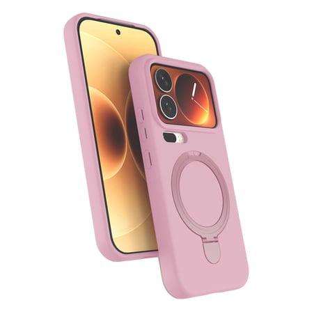 AKLLIBYİ98 Xiaomi Mi 17 Pro Regal Magsafe Standlı Kapak - Açık Pembe HMNG98