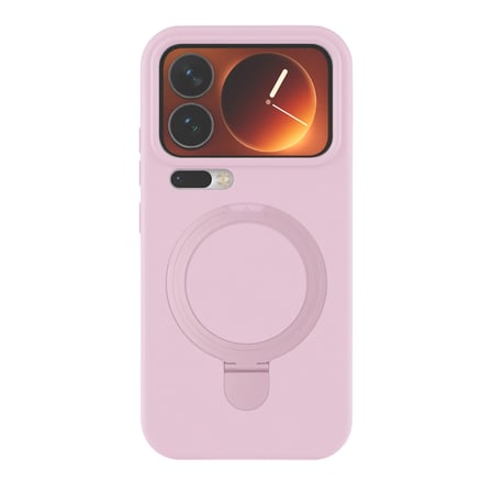 AKLLIBYİ98 Xiaomi Mi 17 Pro Regal Magsafe Standlı Kapak - Açık Pembe HMNG98