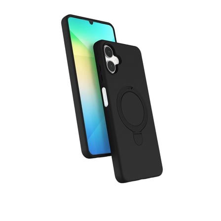AKLLIBYİ98 Samsung Uyumlu Galaxy A06 Regal Magsafe Standlı Kapak - Siyah HMNG98