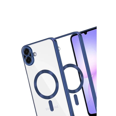 AKLLIBYİ98 Samsung Galaxy A07 4g Kross Magneticsafe Kapak - Lacivert HMNG98