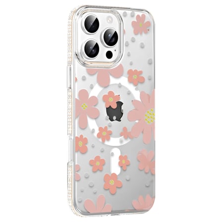 AKLLIBYİ98 Joko Apple İphone 16 Pro Floral Magsafe Kapak - Pembe HMNG98