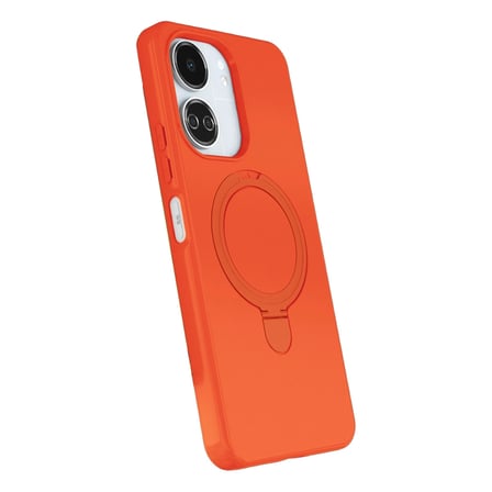 AKLLIBYİ98 Xiaomi Uyumlu Redmi 13c Regal Magsafe Standlı Kapak - Turuncu HMNG98