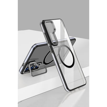 AKLLIBYİ98 Joko Samsung Uyumlu Galaxy S24 Crystal Magsafe Kapak - Siyah HMNG98