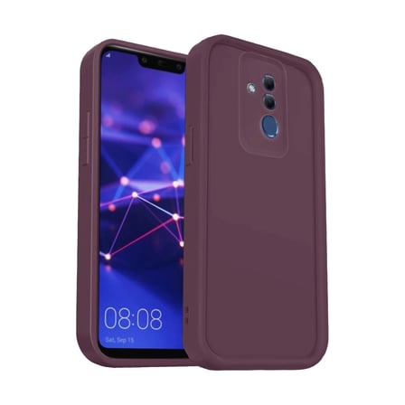 AKLLIBYİ98 Huawei Mate 20 Lite Kılıf Viera Silikon - Mürdüm HMNG98