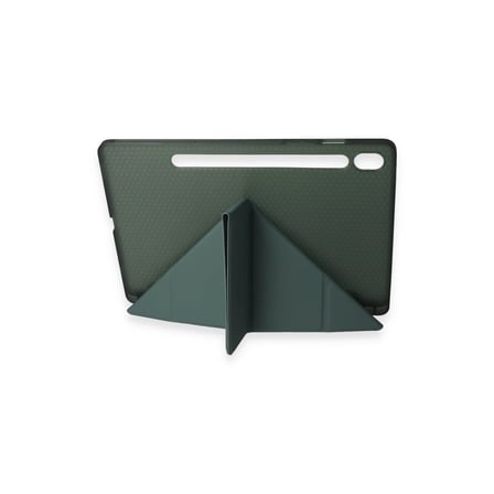 AKLLIBYİ98 Samsung Galaxy T870 Tab S7 11 Kılıf Kalemlikli Mars Tablet Kılıfı - Koyu Yeşil HMNG98