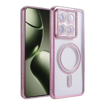AKLLIBYİ98 Xiaomi Mi 14t Pro Joke Simli Magneticsafe Kılıf - Pembe HMNG98