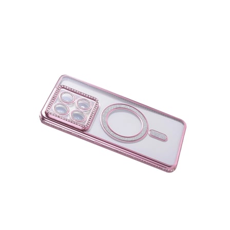AKLLIBYİ98 Xiaomi Mi 14t Pro Joke Simli Magneticsafe Kılıf - Pembe HMNG98