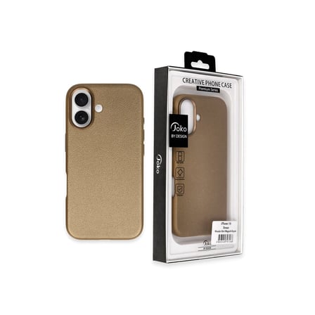 AKLLIBYİ98 Joko Apple İphone 16 Wonder Deri Magsafe Kapak - Bronz HMNG98