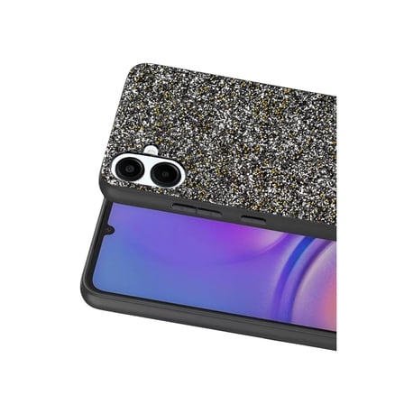 AKLLIBYİ98 Onegif Samsung Uyumlu Galaxy A07 4g Bright Simli Kapak - Gold HMNG98