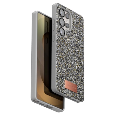 AKLLIBYİ98 Onegif Samsung Uyumlu Galaxy S25 Ultra Bright Simli Kapak - Gümüş HMNG98