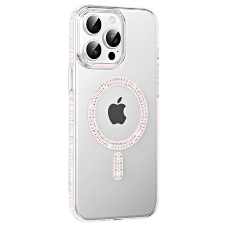 AKLLIBYİ98 Joko Apple İphone 15 Pro Move Taşlı Magsafe Kapak - Gümüş HMNG98
