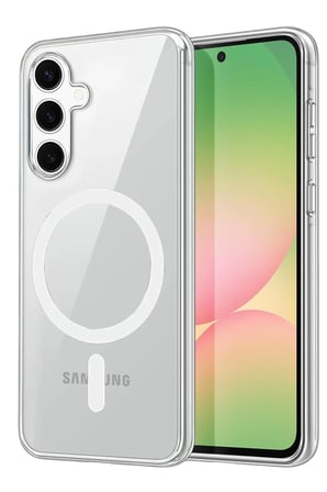 AKLLIBYİ98 Samsung Galaxy A16 5G Combo Sert Şeffaf Magsafe Kapak - Şeffaf HMNG98