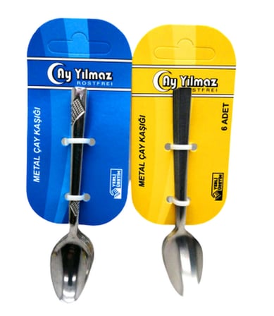 AKLLIBYİ98 6 Parça Metal Çay Kaşık HMNG98