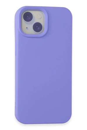 AKLLIBYİ98 Apple iPhone 15 Kılıf Nano içi Kadife Silikon - Lila HMNG98