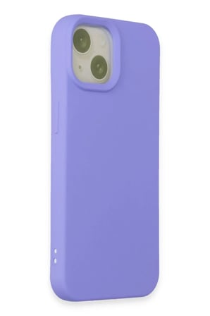 AKLLIBYİ98 Apple iPhone 15 Kılıf Nano içi Kadife Silikon - Lila HMNG98