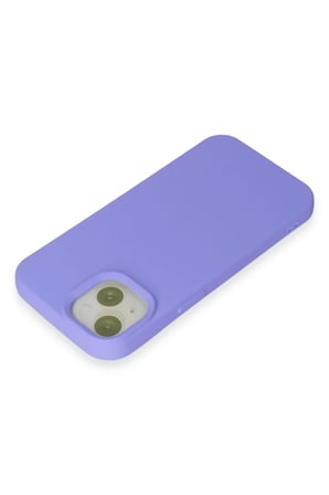 AKLLIBYİ98 Apple iPhone 15 Kılıf Nano içi Kadife Silikon - Lila HMNG98