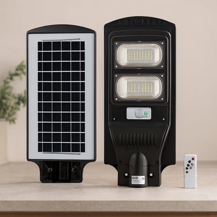 Akllibyi̇98 200W 6500K Solar Sokak Lambası Sensörlü Kumandalı Hmng98