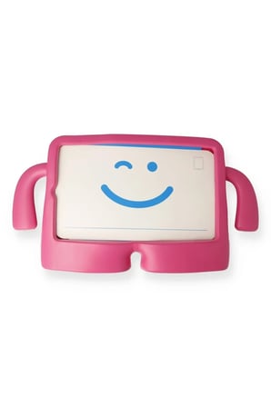 AKLLIBYİ98 Samsung Galaxy T220 Tab A7 Lite 8.7 Kılıf Karakter Tablet Silikon - Pembe HMNG98