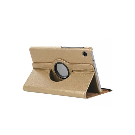 AKLLIBYİ98 Samsung Galaxy Tab A11 360 Tablet Deri Kılıf - Gold HMNG98