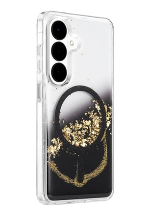 AKLLIBYİ98 Onegif Samsung Galaxy S26 Lotus Simli Magsafe Kapak - Siyah HMNG98