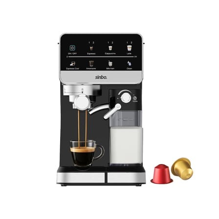 AKLLIBYİ98 Siyah Espresso Kahve Makinesi 7 Farklı Kahve 1.5LT Su Hazne - 500ML Süt Hazne SCM-2996 HMNG98