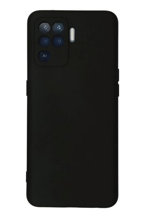 AKLLIBYİ98 Oppo Reno 5 Lite Kılıf Nano içi Kadife Silikon - Siyah HMNG98