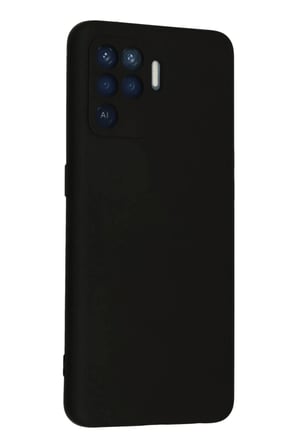 AKLLIBYİ98 Oppo Reno 5 Lite Kılıf Nano içi Kadife Silikon - Siyah HMNG98