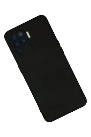 AKLLIBYİ98 Oppo Reno 5 Lite Kılıf Nano içi Kadife Silikon - Siyah HMNG98