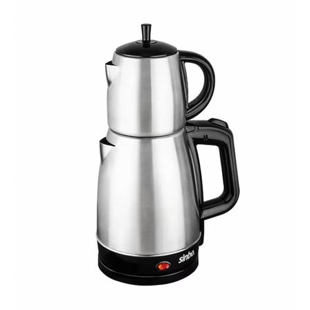 AKLLIBYİ98 Sinbo STM-5831 Elektrikli Çelik Çay Makinesi Çaycı 1.7LT + 0.7LT Çay Süzgeçli HMNG98