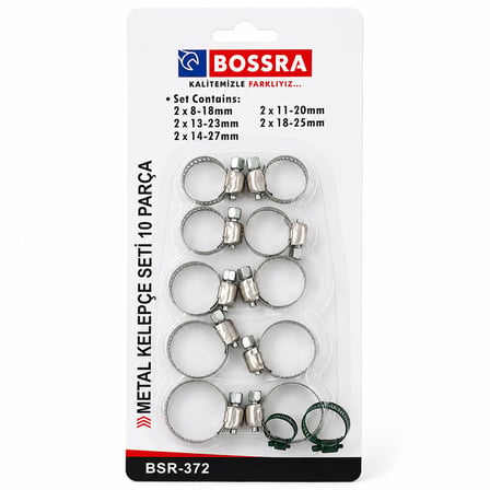 AKLLIBYİ98 Metal hortum kelepçesi seti 8-18mm 11- 13-23mm 18-25mm 14-27mm HMNG98