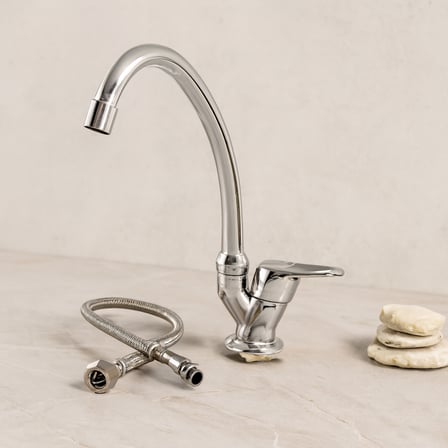 AKLLIBYİ98 Tek Kollu Mermerüstü Lavabo Bataryası (Aç-Kapa) HMNG98