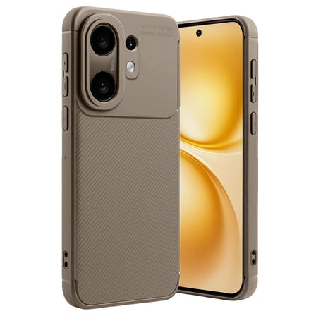 AKLLIBYİ98 Vivo X200 Fe Auto Focus Karbon Kapak -kahverengi HMNG98