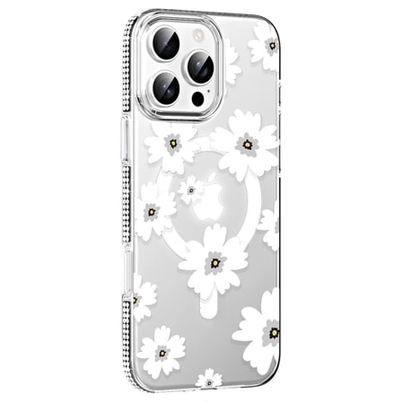AKLLIBYİ98 Joko Apple İphone 16 Pro Max Floral Magsafe Kapak - Beyaz HMNG98