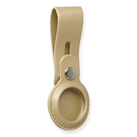 AKLLIBYİ98 Airtag Askılı Deri Kılıf - Gold HMNG98