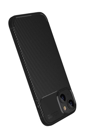 AKLLIBYİ98 Apple iPhone 15 Kılıf Auto Focus Karbon Kapak - Siyah HMNG98