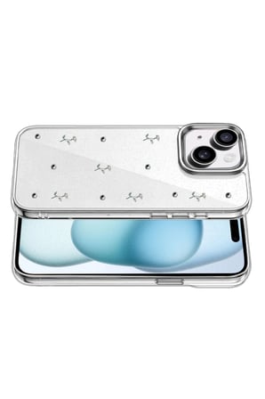 AKLLIBYİ98 Apple iPhone 14 Fiyonk Desenli Kapak - Desen 4 HMNG98