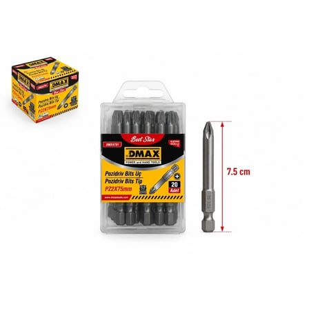 AKLLIBYİ98 75 mm Bits Ucu 20'li HMNG98