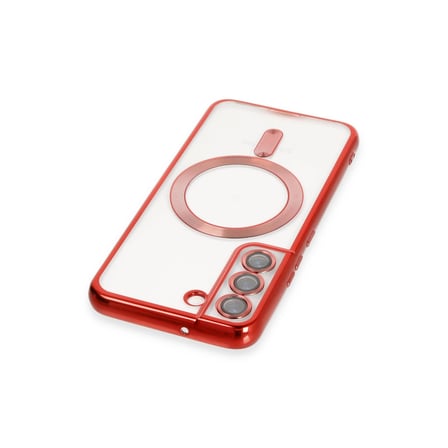 AKLLIBYİ98 Samsung Uyumlu Galaxy S22 Kılıf Kross Magneticsafe Kapak - Kırmızı HMNG98