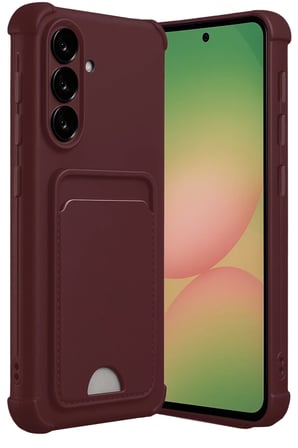 AKLLIBYİ98 Samsung Galaxy A17 5G Kelvin Kartvizitli Silikon - Bordo HMNG98