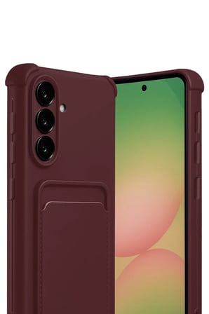 AKLLIBYİ98 Samsung Galaxy A17 5G Kelvin Kartvizitli Silikon - Bordo HMNG98