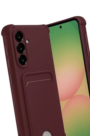 AKLLIBYİ98 Samsung Galaxy A17 5G Kelvin Kartvizitli Silikon - Bordo HMNG98