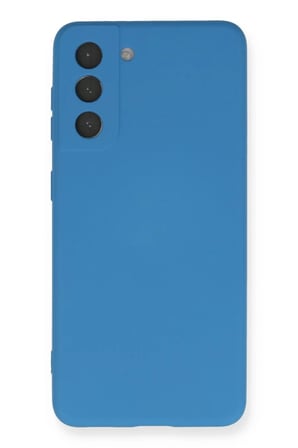 AKLLIBYİ98 Samsung Galaxy S21 FE Kılıf Nano içi Kadife Silikon - Mavi HMNG98