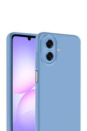 AKLLIBYİ98 Samsung Galaxy A07 4G Nano içi Kadife Silikon - Mavi HMNG98